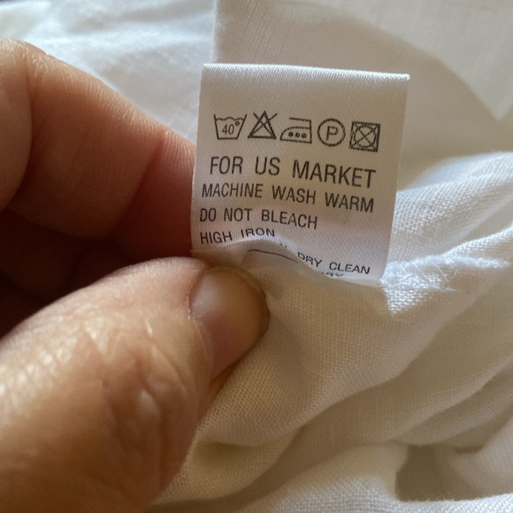 Women's White Button-Up 100% Linen Shirt - Picture 12 of 12